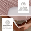 Bedsure Deep Pocket Queen Sheets Set – Fits Mattresses Up to 21 Inches Thick – 4 Piece GentleSoft Bed Sheets, Moisture Wicking, Soft & Cooling Bedsheet & Pillowcases, Easy & Secure Fit, Linen(06 – Dusty Pink)