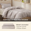Bedsure Duvet Cover Twin/Twin XL Size – Soft Double Brushed Bedding Set for Kids & Adults, Zipper Closure, 2 Pieces, Includes 1 Duvet Cover (68″x90″) & 1 Pillow Sham, NO Comforter, White(03 – Taupe)