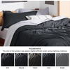 Bedsure Duvet Cover Twin/Twin XL Size – Soft Double Brushed Bedding Set for Kids & Adults, Zipper Closure, 2 Pieces, Includes 1 Duvet Cover (68″x90″) & 1 Pillow Sham, NO Comforter, White(02 – Black)
