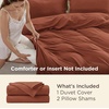 Bedsure Duvet Cover Twin/Twin XL Size – Soft Double Brushed Bedding Set for Kids & Adults, Zipper Closure, 2 Pieces, Includes 1 Duvet Cover (68″x90″) & 1 Pillow Sham, NO Comforter, White(07 – Burnt Orange)