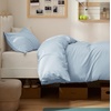 Bedsure Duvet Cover Twin/Twin XL Size – Soft Double Brushed Bedding Set for Kids & Adults, Zipper Closure, 2 Pieces, Includes 1 Duvet Cover (68″x90″) & 1 Pillow Sham, NO Comforter, White(06 – Light Blue)