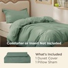 Bedsure Duvet Cover Twin/Twin XL Size – Soft Double Brushed Bedding Set for Kids & Adults, Zipper Closure, 2 Pieces, Includes 1 Duvet Cover (68″x90″) & 1 Pillow Sham, NO Comforter, White(04 – Sage Green)