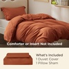 Bedsure Duvet Cover Twin/Twin XL Size – Soft Double Brushed Bedding Set for Kids & Adults, Zipper Closure, 2 Pieces, Includes 1 Duvet Cover (68″x90″) & 1 Pillow Sham, NO Comforter, White(09 – Terracotta)
