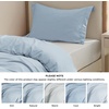 Bedsure Duvet Cover Twin/Twin XL Size – Soft Double Brushed Bedding Set for Kids & Adults, Zipper Closure, 2 Pieces, Includes 1 Duvet Cover (68″x90″) & 1 Pillow Sham, NO Comforter, White(06 – Light Blue)