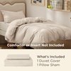 Bedsure Duvet Cover Twin/Twin XL Size – Soft Double Brushed Bedding Set for Kids & Adults, Zipper Closure, 2 Pieces, Includes 1 Duvet Cover (68″x90″) & 1 Pillow Sham, NO Comforter, White(00 – Beige)
