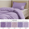Bedsure Duvet Cover Twin/Twin XL Size – Soft Double Brushed Bedding Set for Kids & Adults, Zipper Closure, 2 Pieces, Includes 1 Duvet Cover (68″x90″) & 1 Pillow Sham, NO Comforter, White(05 – Light Purple)
