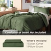 Bedsure Duvet Cover Twin/Twin XL Size – Soft Double Brushed Bedding Set for Kids & Adults, Zipper Closure, 2 Pieces, Includes 1 Duvet Cover (68″x90″) & 1 Pillow Sham, NO Comforter, White(02 – Olive Green)