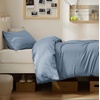 Bedsure Duvet Cover Twin/Twin XL Size – Soft Double Brushed Bedding Set for Kids & Adults, Zipper Closure, 2 Pieces, Includes 1 Duvet Cover (68″x90″) & 1 Pillow Sham, NO Comforter, White(06 – Dusty Blue)