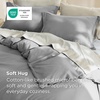 Bedsure Duvet Cover Twin/Twin XL Size – Soft Double Brushed Bedding Set for Kids & Adults, Zipper Closure, 2 Pieces, Includes 1 Duvet Cover (68″x90″) & 1 Pillow Sham, NO Comforter, White(Grey)