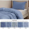 Bedsure Duvet Cover Twin/Twin XL Size – Soft Double Brushed Bedding Set for Kids & Adults, Zipper Closure, 2 Pieces, Includes 1 Duvet Cover (68″x90″) & 1 Pillow Sham, NO Comforter, White(06 – Slate Blue)