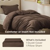 Bedsure Duvet Cover Twin/Twin XL Size – Soft Double Brushed Bedding Set for Kids & Adults, Zipper Closure, 2 Pieces, Includes 1 Duvet Cover (68″x90″) & 1 Pillow Sham, NO Comforter, White(07 – Dark Brown)