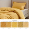 Bedsure Duvet Cover Twin/Twin XL Size – Soft Double Brushed Bedding Set for Kids & Adults, Zipper Closure, 2 Pieces, Includes 1 Duvet Cover (68″x90″) & 1 Pillow Sham, NO Comforter, White(09 – Golden Yellow)