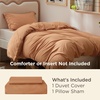 Bedsure Duvet Cover Twin/Twin XL Size – Soft Double Brushed Bedding Set for Kids & Adults, Zipper Closure, 2 Pieces, Includes 1 Duvet Cover (68″x90″) & 1 Pillow Sham, NO Comforter, White(09 – Orange)