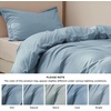 Bedsure Duvet Cover Twin/Twin XL Size – Soft Double Brushed Bedding Set for Kids & Adults, Zipper Closure, 2 Pieces, Includes 1 Duvet Cover (68″x90″) & 1 Pillow Sham, NO Comforter, White(06 – Mineral Blue)