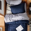 Bedsure Duvet Cover Twin/Twin XL Size – Soft Double Brushed Bedding Set for Kids & Adults, Zipper Closure, 2 Pieces, Includes 1 Duvet Cover (68″x90″) & 1 Pillow Sham, NO Comforter, White(00 – Navy Blue)