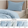 Bedsure Duvet Cover Twin/Twin XL Size – Soft Double Brushed Bedding Set for Kids & Adults, Zipper Closure, 2 Pieces, Includes 1 Duvet Cover (68″x90″) & 1 Pillow Sham, NO Comforter, White(06 – Baby Blue)