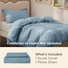 Bedsure Duvet Cover Twin/Twin XL Size – Soft Double Brushed Bedding Set for Kids & Adults, Zipper Closure, 2 Pieces, Includes 1 Duvet Cover (68″x90″) & 1 Pillow Sham, NO Comforter, White(06 – Mineral Blue)