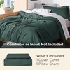 Bedsure Duvet Cover Twin/Twin XL Size – Soft Double Brushed Bedding Set for Kids & Adults, Zipper Closure, 2 Pieces, Includes 1 Duvet Cover (68″x90″) & 1 Pillow Sham, NO Comforter, White(04 – Forest Green)