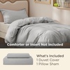 Bedsure Duvet Cover Twin/Twin XL Size – Soft Double Brushed Bedding Set for Kids & Adults, Zipper Closure, 2 Pieces, Includes 1 Duvet Cover (68″x90″) & 1 Pillow Sham, NO Comforter, White(05 – Silver Grey)