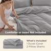 Bedsure Duvet Cover Twin/Twin XL Size – Soft Double Brushed Bedding Set for Kids & Adults, Zipper Closure, 2 Pieces, Includes 1 Duvet Cover (68″x90″) & 1 Pillow Sham, NO Comforter, White(Grey)