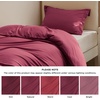 Bedsure Duvet Cover Twin/Twin XL Size – Soft Double Brushed Bedding Set for Kids & Adults, Zipper Closure, 2 Pieces, Includes 1 Duvet Cover (68″x90″) & 1 Pillow Sham, NO Comforter, White(08 – Dark Red)