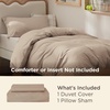 Bedsure Duvet Cover Twin/Twin XL Size – Soft Double Brushed Bedding Set for Kids & Adults, Zipper Closure, 2 Pieces, Includes 1 Duvet Cover (68″x90″) & 1 Pillow Sham, NO Comforter, White(07 – Light Brown)