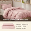 Bedsure Duvet Cover Twin/Twin XL Size – Soft Double Brushed Bedding Set for Kids & Adults, Zipper Closure, 2 Pieces, Includes 1 Duvet Cover (68″x90″) & 1 Pillow Sham, NO Comforter, White(08 – Pink)
