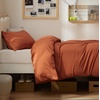 Bedsure Duvet Cover Twin/Twin XL Size – Soft Double Brushed Bedding Set for Kids & Adults, Zipper Closure, 2 Pieces, Includes 1 Duvet Cover (68″x90″) & 1 Pillow Sham, NO Comforter, White(09 – Terracotta)