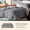 Bedsure Duvet Cover Twin/Twin XL Size – Soft Double Brushed Bedding Set for Kids & Adults, Zipper Closure, 2 Pieces, Includes 1 Duvet Cover (68″x90″) & 1 Pillow Sham, NO Comforter, White(00 – Grey)