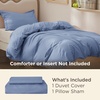 Bedsure Duvet Cover Twin/Twin XL Size – Soft Double Brushed Bedding Set for Kids & Adults, Zipper Closure, 2 Pieces, Includes 1 Duvet Cover (68″x90″) & 1 Pillow Sham, NO Comforter, White(06 – Slate Blue)
