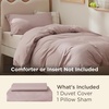 Bedsure Duvet Cover Twin/Twin XL Size – Soft Double Brushed Bedding Set for Kids & Adults, Zipper Closure, 2 Pieces, Includes 1 Duvet Cover (68″x90″) & 1 Pillow Sham, NO Comforter, White(08 – Dusty Rose)