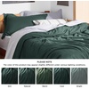 Bedsure Duvet Cover Twin/Twin XL Size – Soft Double Brushed Bedding Set for Kids & Adults, Zipper Closure, 2 Pieces, Includes 1 Duvet Cover (68″x90″) & 1 Pillow Sham, NO Comforter, White(04 – Forest Green)