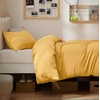 Bedsure Duvet Cover Twin/Twin XL Size – Soft Double Brushed Bedding Set for Kids & Adults, Zipper Closure, 2 Pieces, Includes 1 Duvet Cover (68″x90″) & 1 Pillow Sham, NO Comforter, White(09 – Golden Yellow)