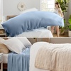 Bedsure GentleSoft 100% Cotton Blanket Twin XL Size for Bed – Cooling Breathable and Lightweight, Soft Cozy Textured Herringbone Woven Summer Blanket for College Dorm, Linen Beige, 66×90 inches(07 – Light Blue)