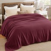 Bedsure GentleSoft 100% Cotton Blanket Twin XL Size for Bed – Cooling Breathable and Lightweight, Soft Cozy Textured Herringbone Woven Summer Blanket for College Dorm, Linen Beige, 66×90 inches(11 – Red)