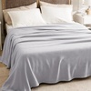 Bedsure GentleSoft 100% Cotton Blanket Twin XL Size for Bed – Cooling Breathable and Lightweight, Soft Cozy Textured Herringbone Woven Summer Blanket for College Dorm, Linen Beige, 66×90 inches(04 – Cool Grey)