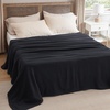 Bedsure GentleSoft 100% Cotton Blanket Twin XL Size for Bed – Cooling Breathable and Lightweight, Soft Cozy Textured Herringbone Woven Summer Blanket for College Dorm, Linen Beige, 66×90 inches(09 – Black)