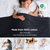 Bedsure GentleSoft 100% Cotton Blanket Twin XL Size for Bed – Cooling Breathable and Lightweight, Soft Cozy Textured Herringbone Woven Summer Blanket for College Dorm, Linen Beige, 66×90 inches(09 – Black)