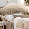 Bedsure GentleSoft 100% Cotton Blanket Twin XL Size for Bed – Cooling Breathable and Lightweight, Soft Cozy Textured Herringbone Woven Summer Blanket for College Dorm, Linen Beige, 66×90 inches(01 – Khaki)