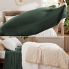 Bedsure GentleSoft 100% Cotton Blanket Twin XL Size for Bed – Cooling Breathable and Lightweight, Soft Cozy Textured Herringbone Woven Summer Blanket for College Dorm, Linen Beige, 66×90 inches(03 – Dark Green)