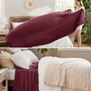 Bedsure GentleSoft 100% Cotton Blanket Twin XL Size for Bed – Cooling Breathable and Lightweight, Soft Cozy Textured Herringbone Woven Summer Blanket for College Dorm, Linen Beige, 66×90 inches(11 – Red)