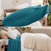 Bedsure GentleSoft 100% Cotton Blanket Twin XL Size for Bed – Cooling Breathable and Lightweight, Soft Cozy Textured Herringbone Woven Summer Blanket for College Dorm, Linen Beige, 66×90 inches(08 – Teal)