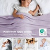 Bedsure GentleSoft 100% Cotton Blanket Twin XL Size for Bed – Cooling Breathable and Lightweight, Soft Cozy Textured Herringbone Woven Summer Blanket for College Dorm, Linen Beige, 66×90 inches(06 – Light Purple)