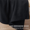 Bedsure GentleSoft 100% Cotton Blanket Twin XL Size for Bed – Cooling Breathable and Lightweight, Soft Cozy Textured Herringbone Woven Summer Blanket for College Dorm, Linen Beige, 66×90 inches(09 – Black)