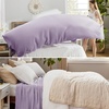 Bedsure GentleSoft 100% Cotton Blanket Twin XL Size for Bed – Cooling Breathable and Lightweight, Soft Cozy Textured Herringbone Woven Summer Blanket for College Dorm, Linen Beige, 66×90 inches(06 – Light Purple)