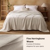 Bedsure GentleSoft 100% Cotton Blanket Twin XL Size for Bed – Cooling Breathable and Lightweight, Soft Cozy Textured Herringbone Woven Summer Blanket for College Dorm, Linen Beige, 66×90 inches(01 – Linen Beige)