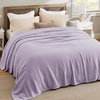 Bedsure GentleSoft 100% Cotton Blanket Twin XL Size for Bed – Cooling Breathable and Lightweight, Soft Cozy Textured Herringbone Woven Summer Blanket for College Dorm, Linen Beige, 66×90 inches(06 – Light Purple)