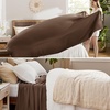 Bedsure GentleSoft 100% Cotton Blanket Twin XL Size for Bed – Cooling Breathable and Lightweight, Soft Cozy Textured Herringbone Woven Summer Blanket for College Dorm, Linen Beige, 66×90 inches(10 – Brown)
