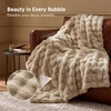 Bedsure GentleSoft Fluffy Fuzzy Tie-dye Dark Grey Throw Blanket for Men, Soft Cozy Fleece Faux Fur Blanket for Couch, Mens Room Decor Charcoal Gray Bed Cover, Thick Warm Plush Gifts(Beige)