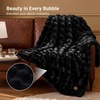 Bedsure GentleSoft Fluffy Fuzzy Tie-dye Dark Grey Throw Blanket for Men, Soft Cozy Fleece Faux Fur Blanket for Couch, Mens Room Decor Charcoal Gray Bed Cover, Thick Warm Plush Gifts(Black)